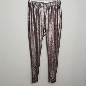 Torrid Metallic Crinkle Foil Leggings